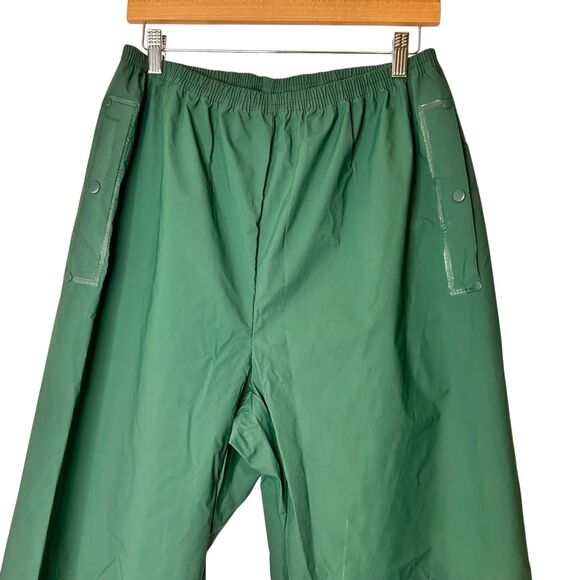 Columbia Men's LARGE Rain Pants Forest Green PVC Fishing Hiking Outdoor Water - Picture 2 of 10